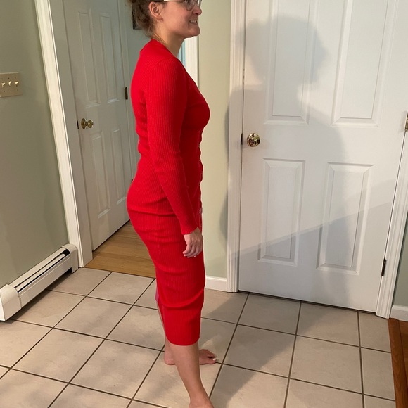 Blue rain dress- wore once for a Valentines Day dinner. - Picture 3 of 7